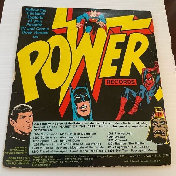 The Flash and Aquaman Vintage 45” Record! Rare! 1975. Peter Pan Industries. - Picture 2 of 6